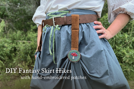 DIY Fantasy Skirt Hikes with Hand-Embroidered Patches