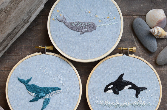 Whale Embroidery