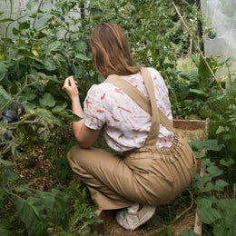 Hedgerow Dungarees digital sewing pattern and video class from Twig and Tale