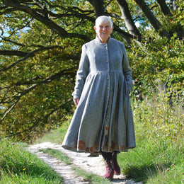 Flourish Dress Coat women's curved fit digital sewing pattern from Twig and Tale