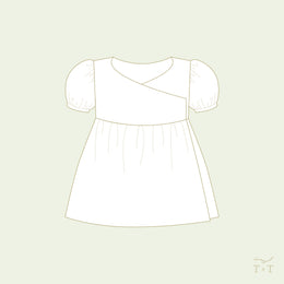 Crossover Dress Sewing Pattern - Doll