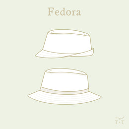 Fedora Hat digital sewing pattern and video class from Twig + Tale