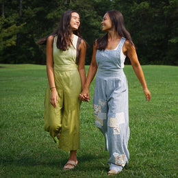 Hedgerow Dungarees digital sewing pattern and video class from Twig and Tale