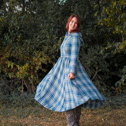 Flourish Dress Coat women's curved fit digital sewing pattern from Twig and Tale
