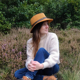 Fedora Hat digital sewing pattern and video class from Twig + Tale