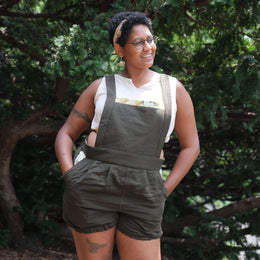 Hedgerow Dungarees digital sewing pattern and video class from Twig and Tale