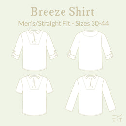 Breeze Shirt Sewing Pattern - Men's/Straight Fit