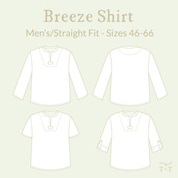 Breeze Shirt Sewing Pattern - Men's/Straight Fit