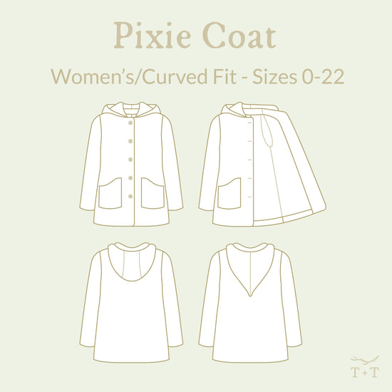 Pixie Coat Sewing Pattern - Women's/Curved Fit