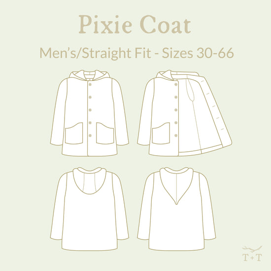 Pixie Coat Sewing Pattern - Men's/Straight Fit