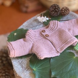 Hedgerow Cardigan Knitting Pattern - Doll