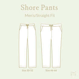 Shore Pants Men/Straight Fit PDF sewing pattern from Twig + Tale