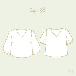 Vista Top Women's Curved Fit PDF sewing pattern from Twig + Tale