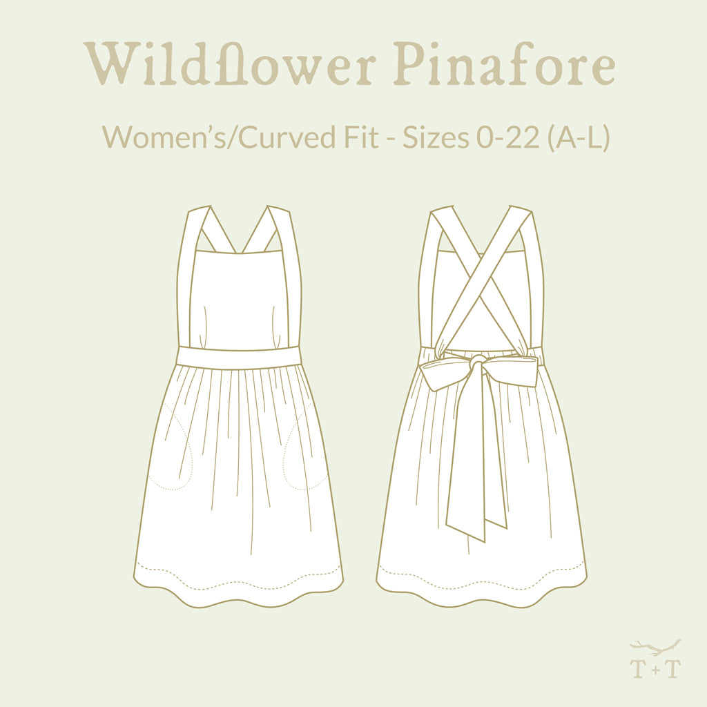 Wildflower Pinafore Sewing Pattern - Women's/Curved Fit Twig + Tale Wildflower Pinafore Sewing Pattern - Women's/Curved Fit Twig + Tale