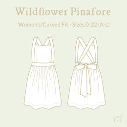 Wildflower Pinafore for adults - digital sewing pattern and video class from Twig + Tale