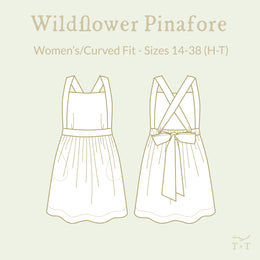 Wildflower Pinafore for adults - digital sewing pattern and video class from Twig + Tale