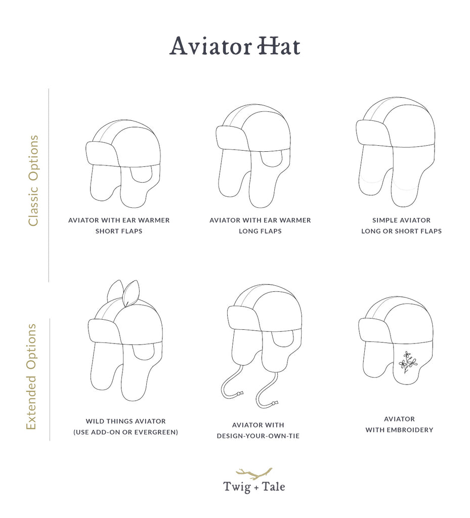 Aviator cap pattern top