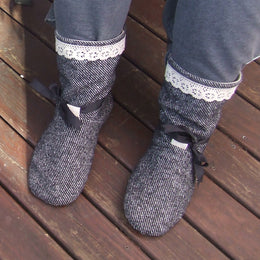 Tie Back Boots - Adult sizes - PDF digital sewing pattern by Twig + Tale 8