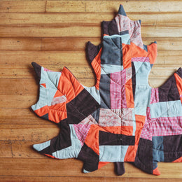 North American Leaf Blankets Sewing Patterns ~ 5 leaf shapes in larger sizes