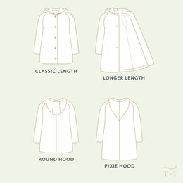 BUNDLE - Grove Coat Sewing Patterns - Family
