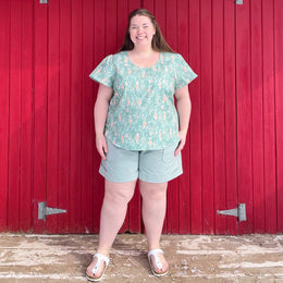 Coastal Cuffed Shorts Women/Curved Fit PDF sewing pattern from Twig + Tale