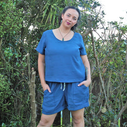 Coastal Cuffed Shorts Women/Curved Fit PDF sewing pattern from Twig + Tale
