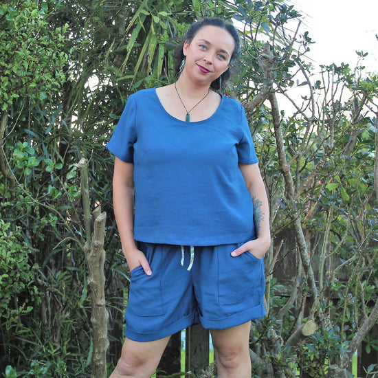Coastal Cuffed Shorts Women/Curved Fit PDF sewing pattern from Twig + Tale