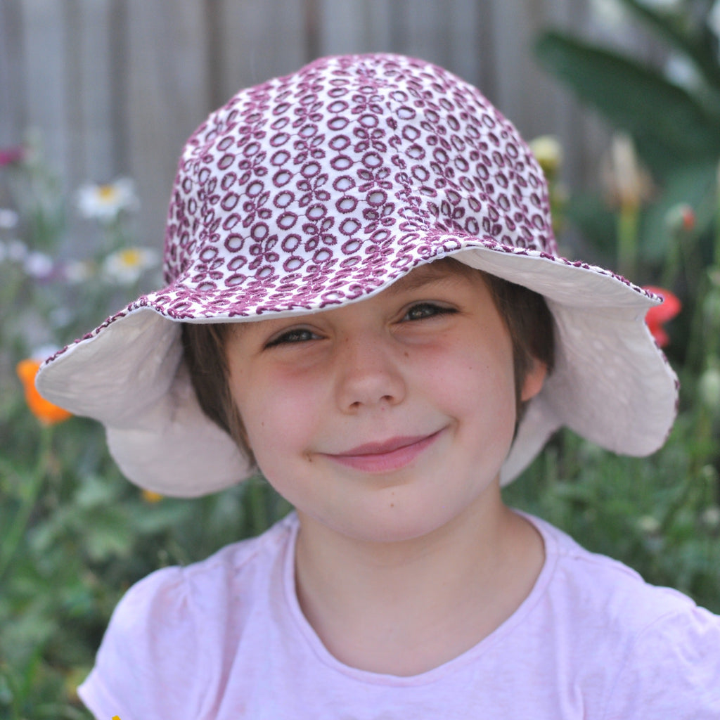 Flower Add-on Sewing Pattern Baby, Child Adult for Sunny Hat