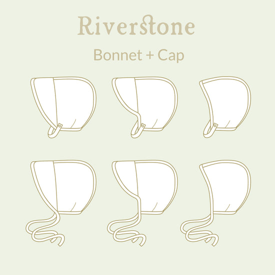 Riverstone Bonnet and Cap Sewing Pattern - Views