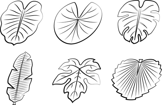 Tropical Leaf - Mini ~ 6 leaf shapes in mini sizes