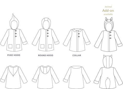 Pixie Pea Coat Sewing Pattern - Child