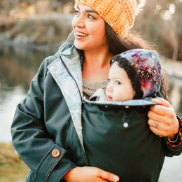 Nestledown Add-on Sewing Pattern for Forester COAT - Adult ~ Zip in Baby-Wearing + Pregnancy Panels