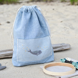 Narwhal PDF embroidery pattern from Twig + Tale