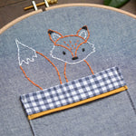 Woodland Fox + Mushroom Pocket - PDF digital Embroidery pattern by Twig + Tale 3