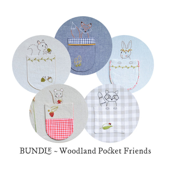 Woodland Mouse pocket - PDF digital embroidery pattern by Twig and Tale 5