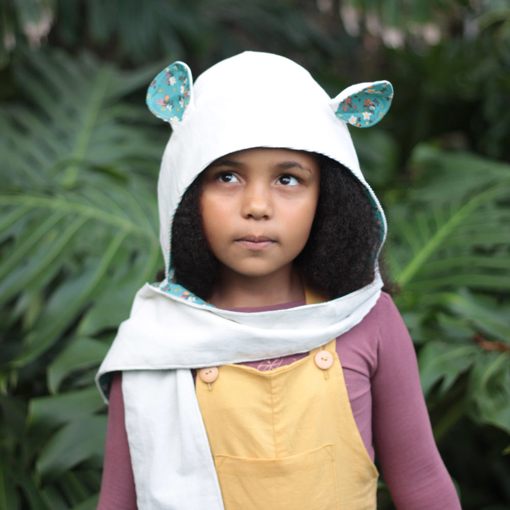 Sewing Pattern Toddler Hoodie With Ears Animal Hooded Scarf Sewing