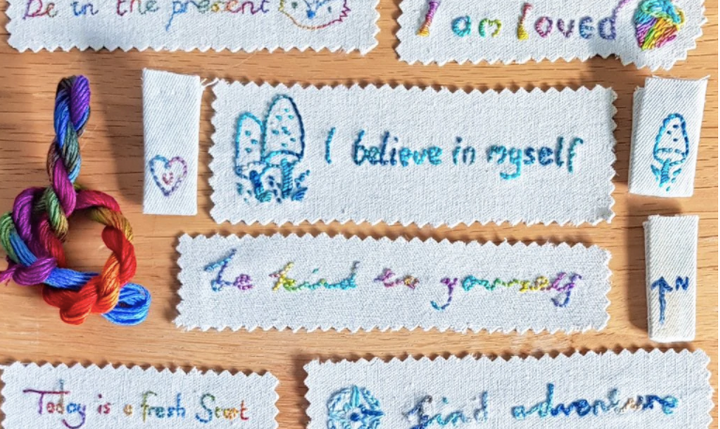 Intentional Sewing Hand Stitched Affirmations