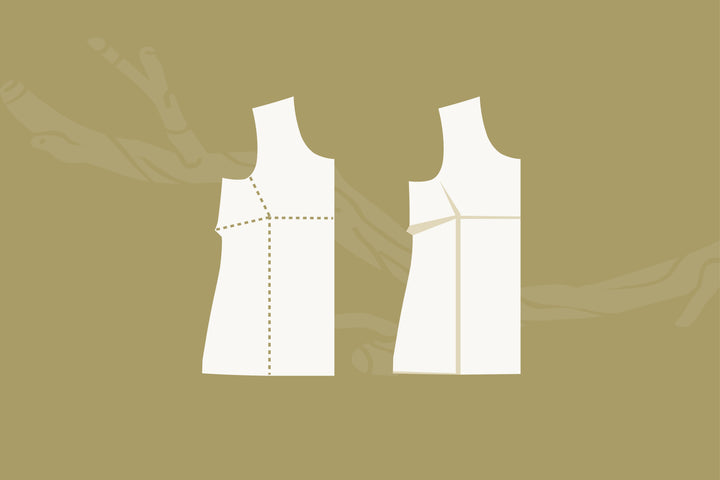 Smaller Bust Adjustment (SBA) for a Top with a  Bust Dart - Scenic, Vista, Plains