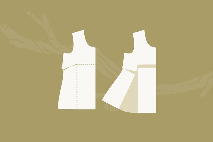 Fuller Abdomen Adjustment for Tops with a Bust Dart - Scenic, Vista, Ridgeway, Plains