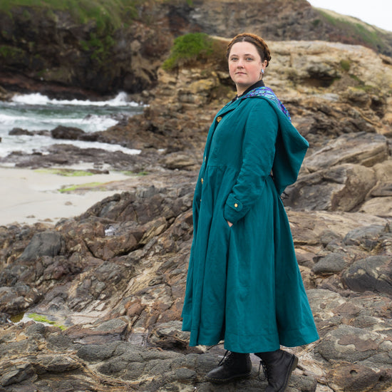 Flourish Dress Coat women's curved fit digital sewing pattern from Twig and Tale