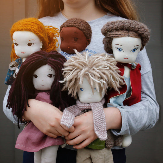 Classic Cloth Doll 15" - BUNDLE of 5 DOLLS ~ Digital Pattern