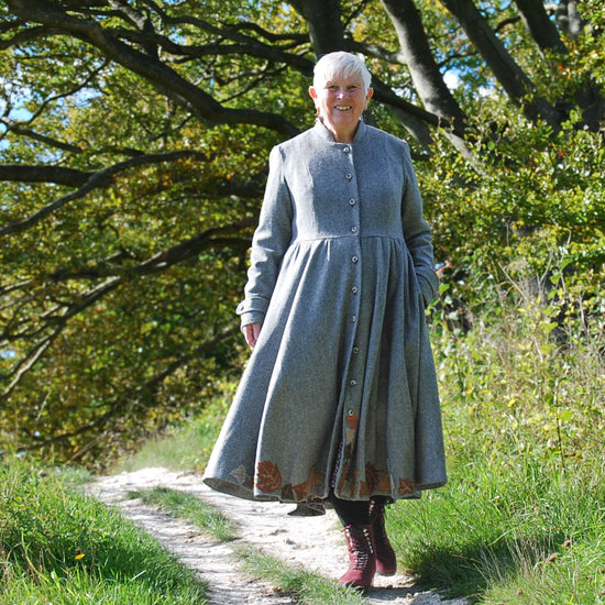 Flourish Dress Coat women's curved fit digital sewing pattern from Twig and Tale