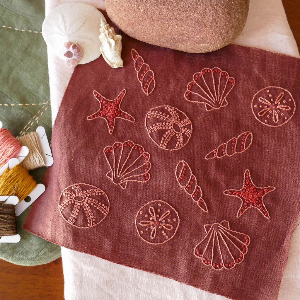 Basic Shell Embroidery Seashells Embroidery Pattern – Twig + Tale