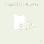 Pixie Hat + Flower Knitting Pattern - Doll