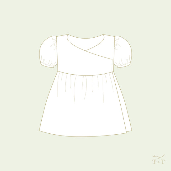 Crossover Dress Sewing Pattern - Doll