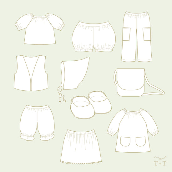 Doll Clothes BUNDLE - 10 Garments ~ Digital Pattern – Twig + Tale