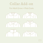 Collars Add-on - Adult ~ Add-on for Grove + Pixie Coats: Digital Pattern