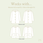 Collars Add-on - Adult ~ Add-on for Grove + Pixie Coats: Digital Pattern