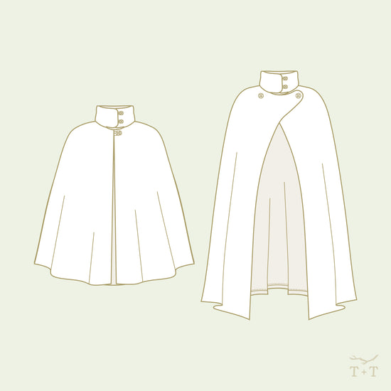 Collar Add-on for Cloaks Sewing Pattern - Adult ~ for Overland Cloak and Traveller Cape