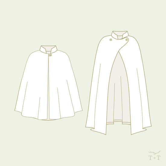 Collar Add-on for Cloaks Sewing Pattern - Adult ~ for Overland Cloak and Traveller Cape
